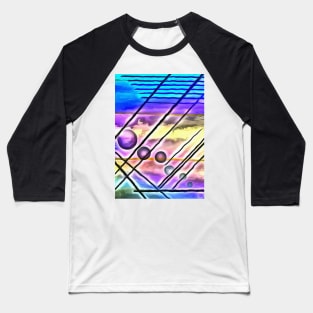 Vivid geometric abstract Baseball T-Shirt